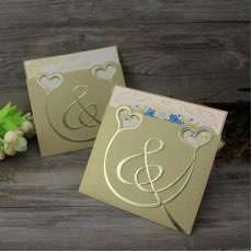 Gold Wedding Invitation Pocket Invitation Cheap Card Wholesale